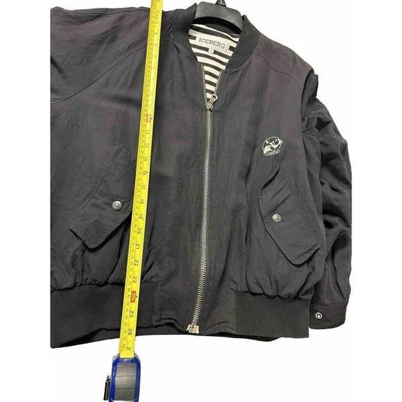 VINTAGE Men's ICEBERG DISNEY Sylvester Lightweight Black Zip Jacket SIZE 50 L - Picture 10 of 10